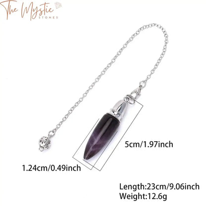 Amethyst And Quartz Crystal Pendulum