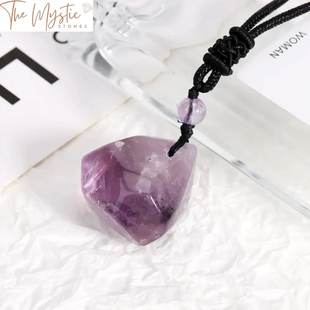 Amethyst And Rock Crystal Rope Necklace