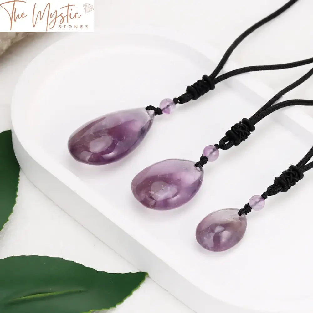 Amethyst And Rock Crystal Rope Necklace