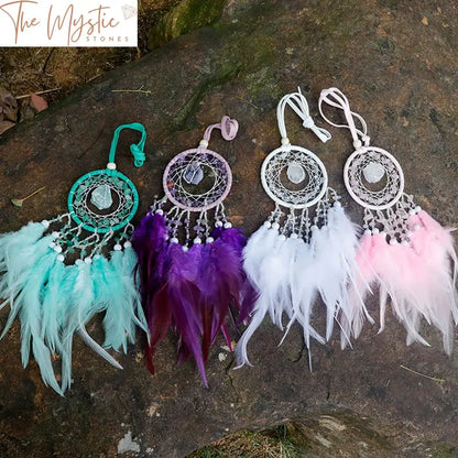 Amethyst & Black Tourmaline Dream Catcher