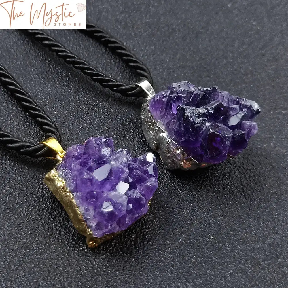 Amethyst Cluster Reiki Pendant