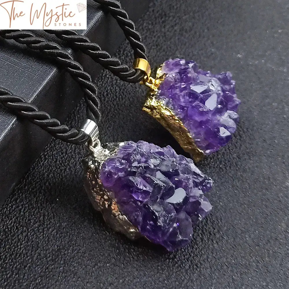 Amethyst Cluster Reiki Pendant