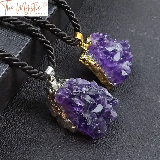 Amethyst Cluster Reiki Pendant