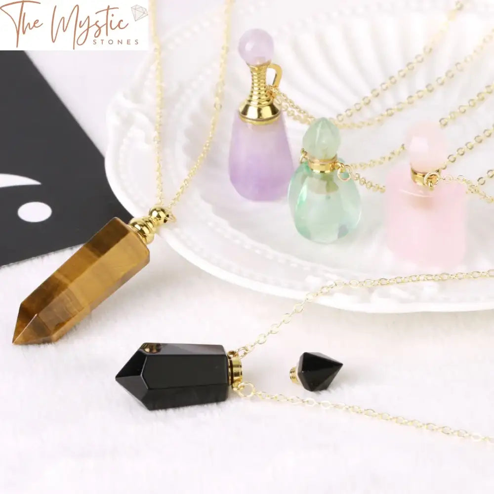 Amethyst Crystal Diffuser Necklace