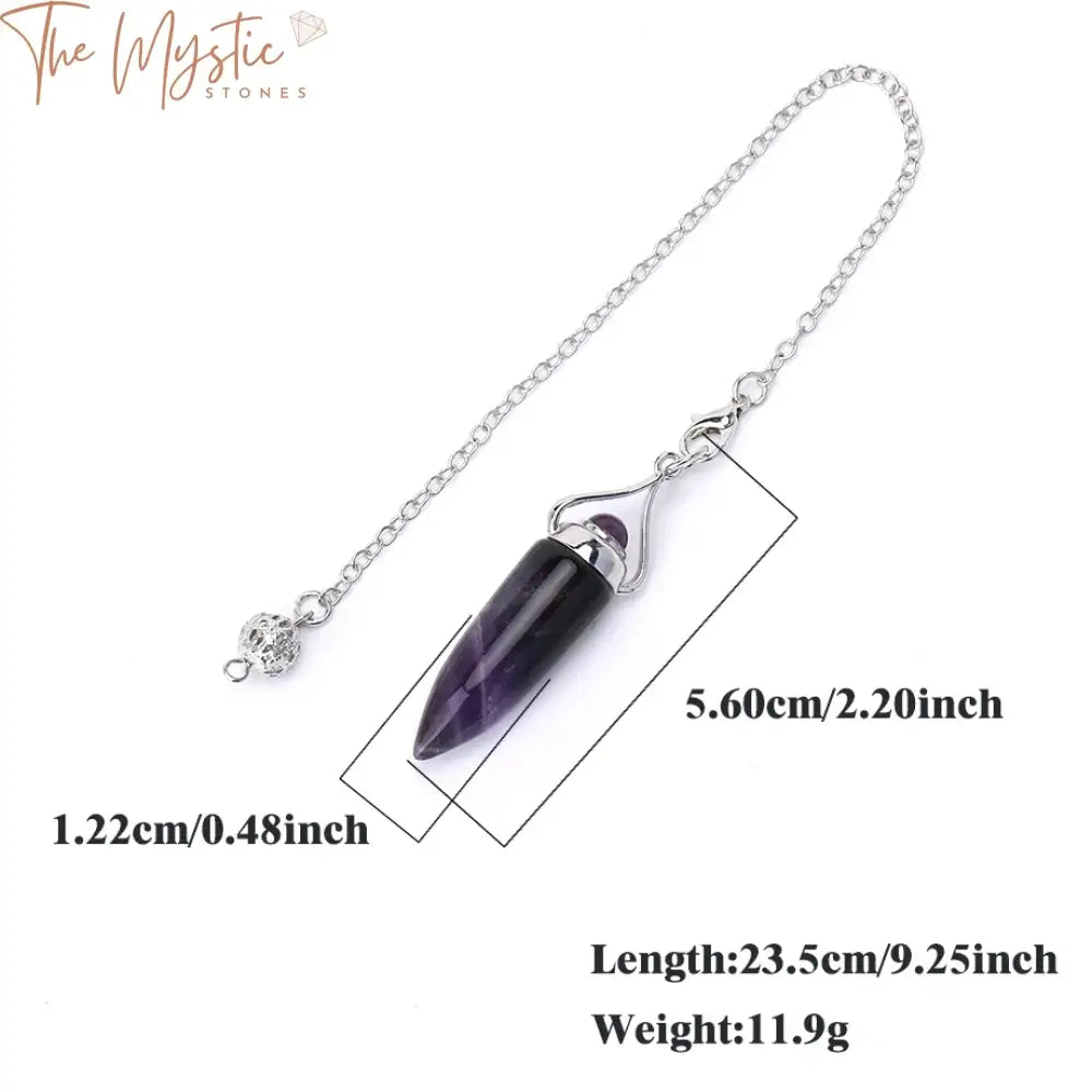 Amethyst Crystal Dowsing Pendulum