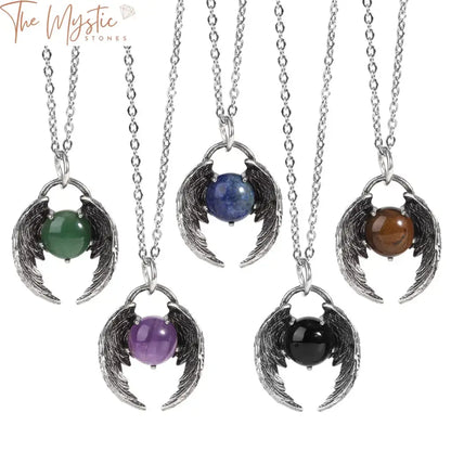 A stylish necklace featuring a naturally polished stone pendant crafted from a purple amethyst with smooth cabochon finish.