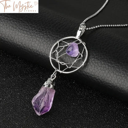 Amethyst Dreamcatcher Pendant