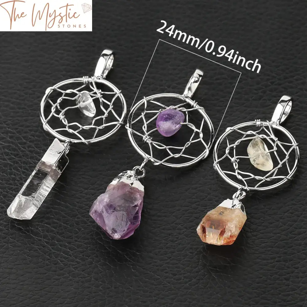 Amethyst Dreamcatcher Pendant