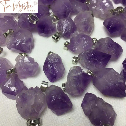 Amethyst Druzy Crystal Pendant