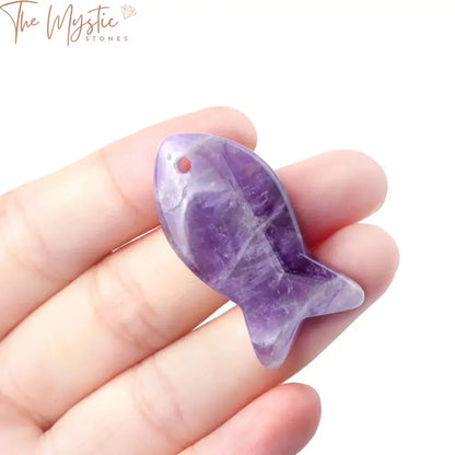 Amethyst Fish Figurine Pendant