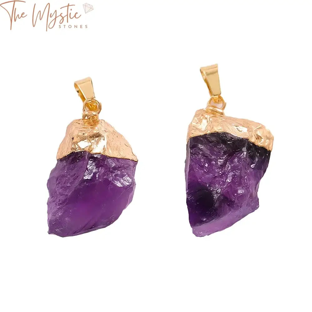 Amethyst Gold-Capped Pendant