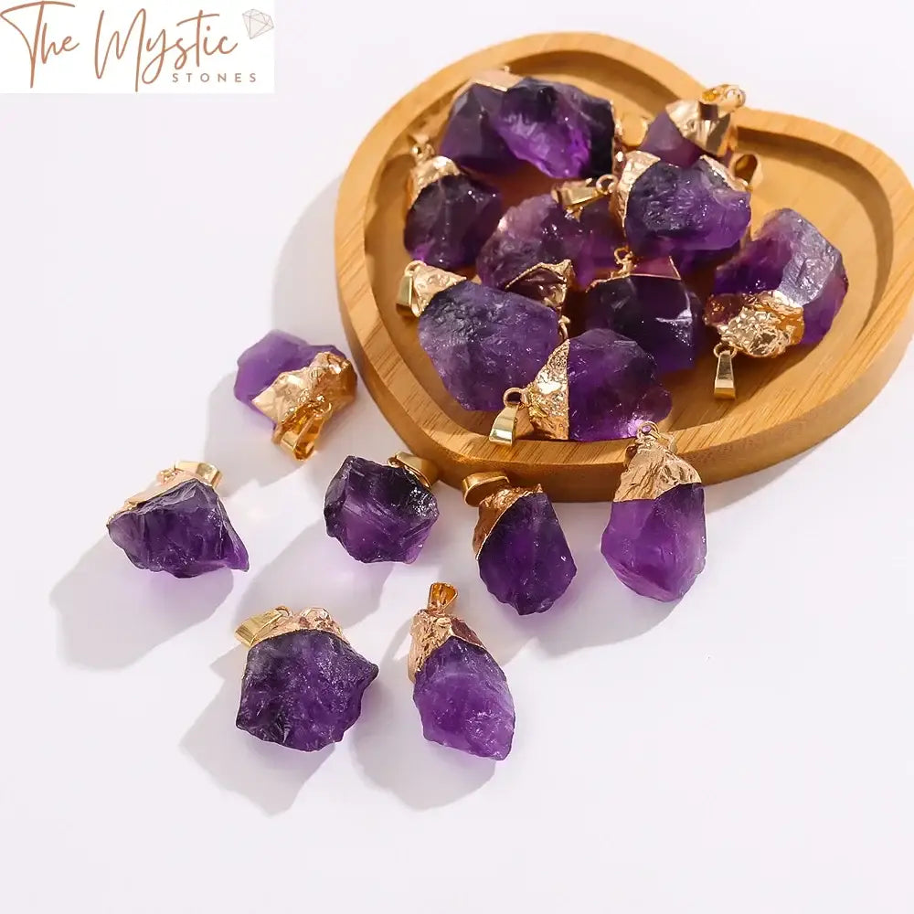 Amethyst Gold-Capped Pendant