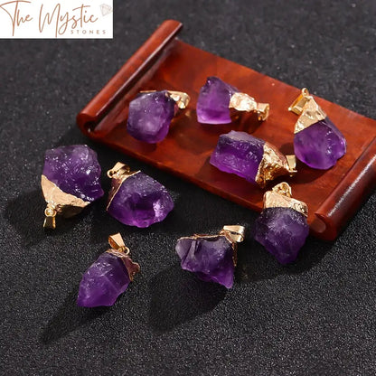 Amethyst Gold-Capped Pendant