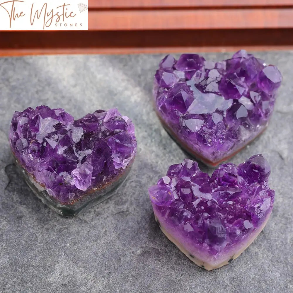 Amethyst Heart Crystal Cluster