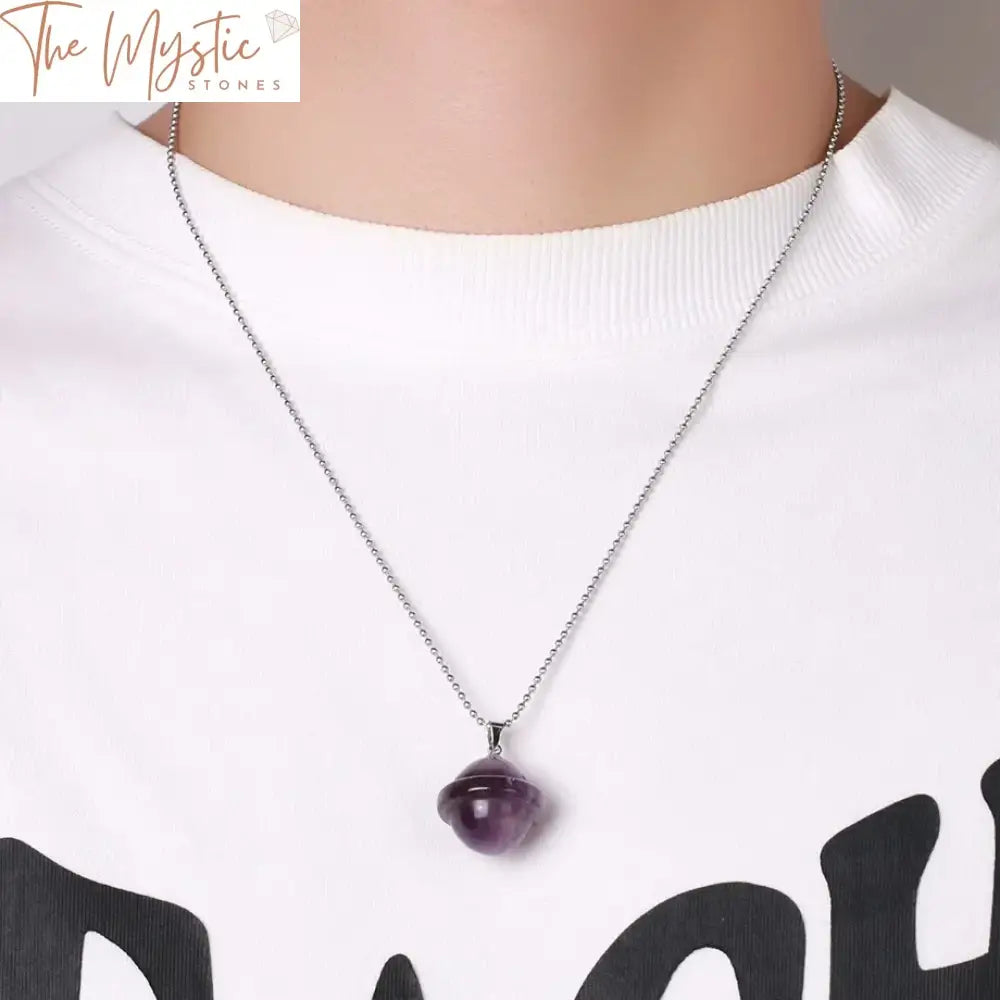 Amethyst Planet Crystal Pendant