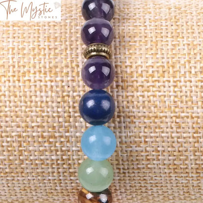 Amethyst Quartz 7 Chakra Bracelet