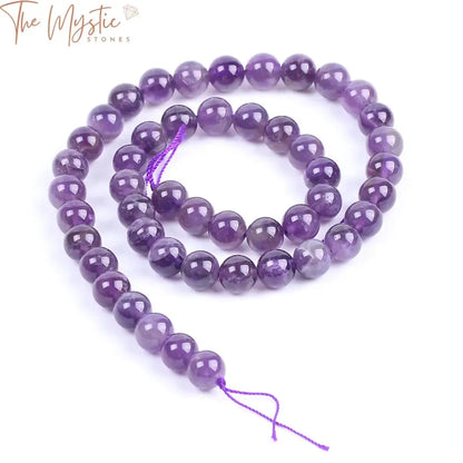 Amethyst Quartz 8Mm Round Beads