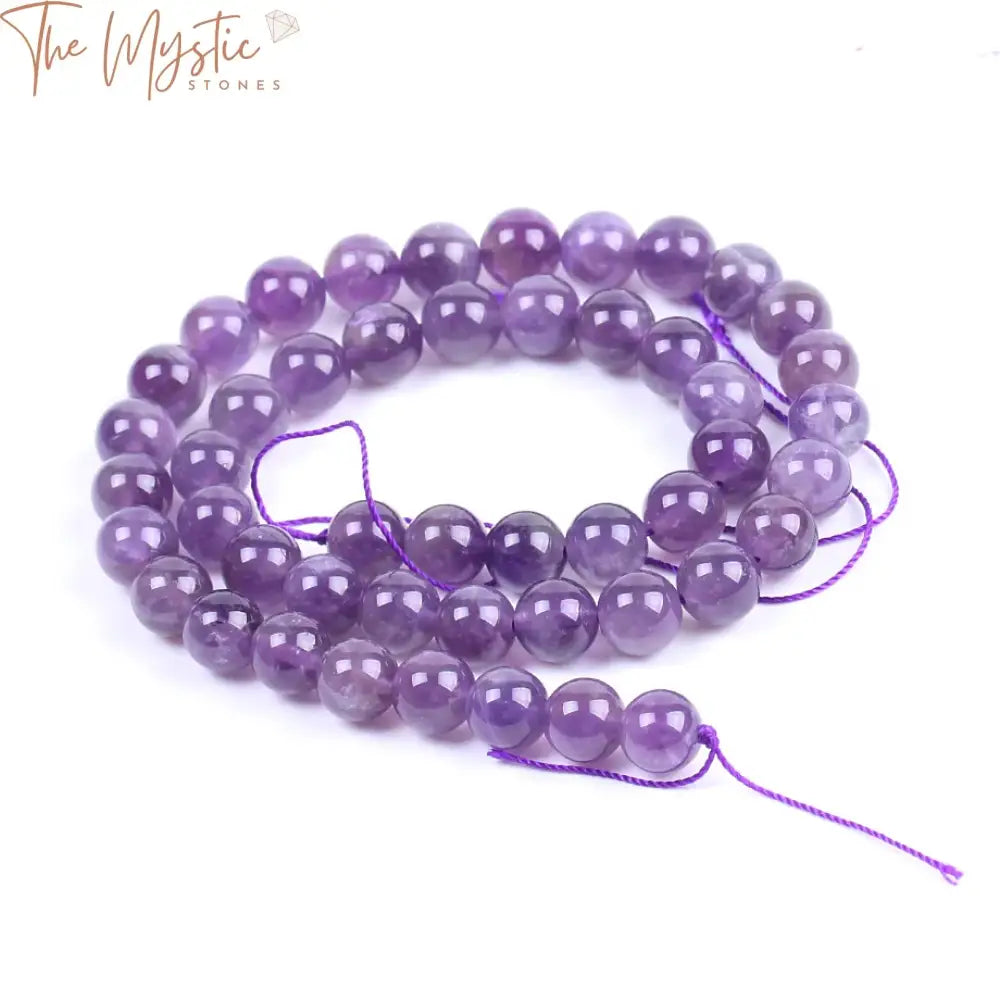 Amethyst Quartz 8Mm Round Beads