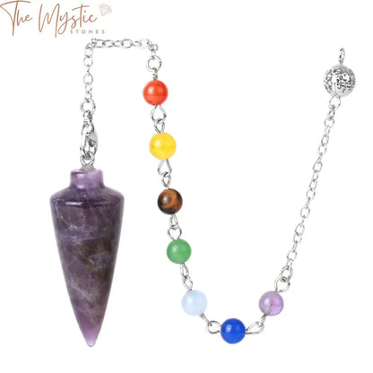 Amethyst Quartz Crystal Dowsing Pendulum