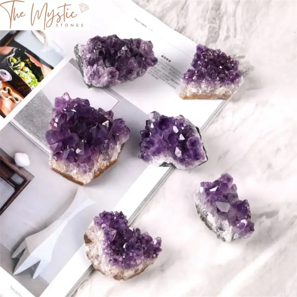 Amethyst Quartz Geode Cluster Ornament