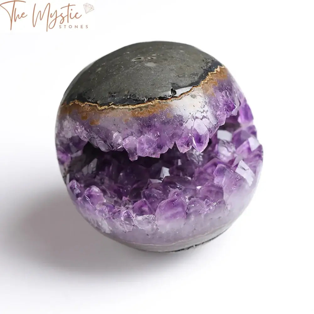 Amethyst Quartz Geode Crystal Cluster Ball