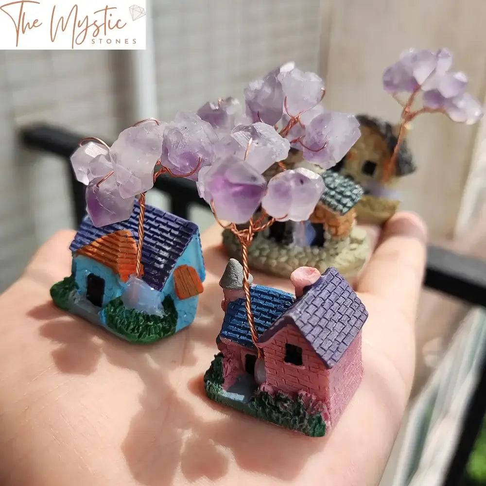 Amethyst Resin Roof Money Tree