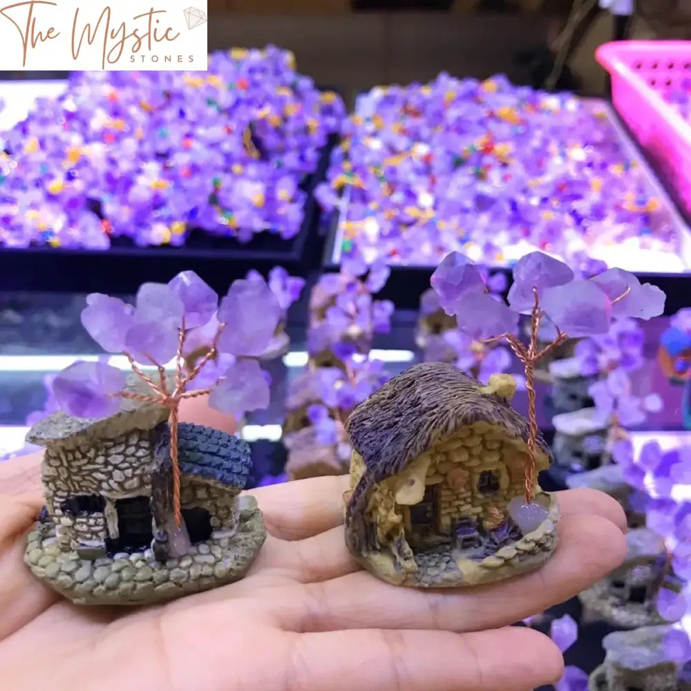 Amethyst Resin Roof Money Tree