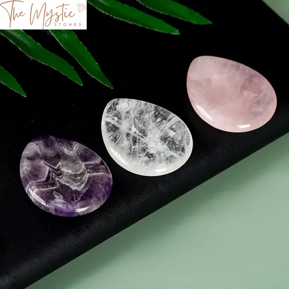 Amethyst & Rose Quartz Chakra Healing Worry Stones