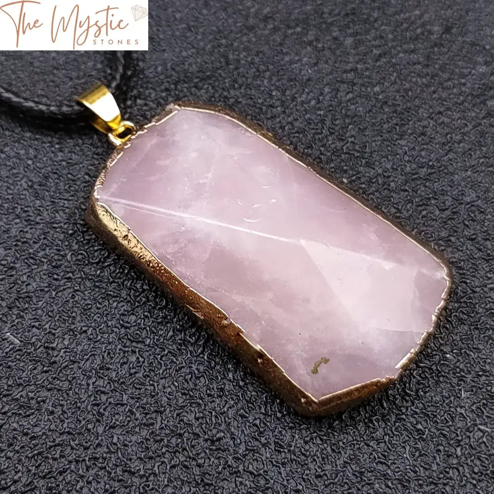 Amethyst Rose Quartz Pyramid Pendant