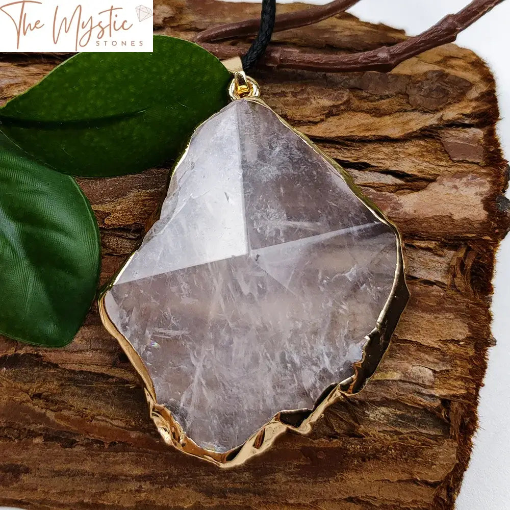 Amethyst Rose Quartz Pyramid Pendant