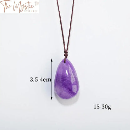 Amethyst Water Drop Healing Pendant