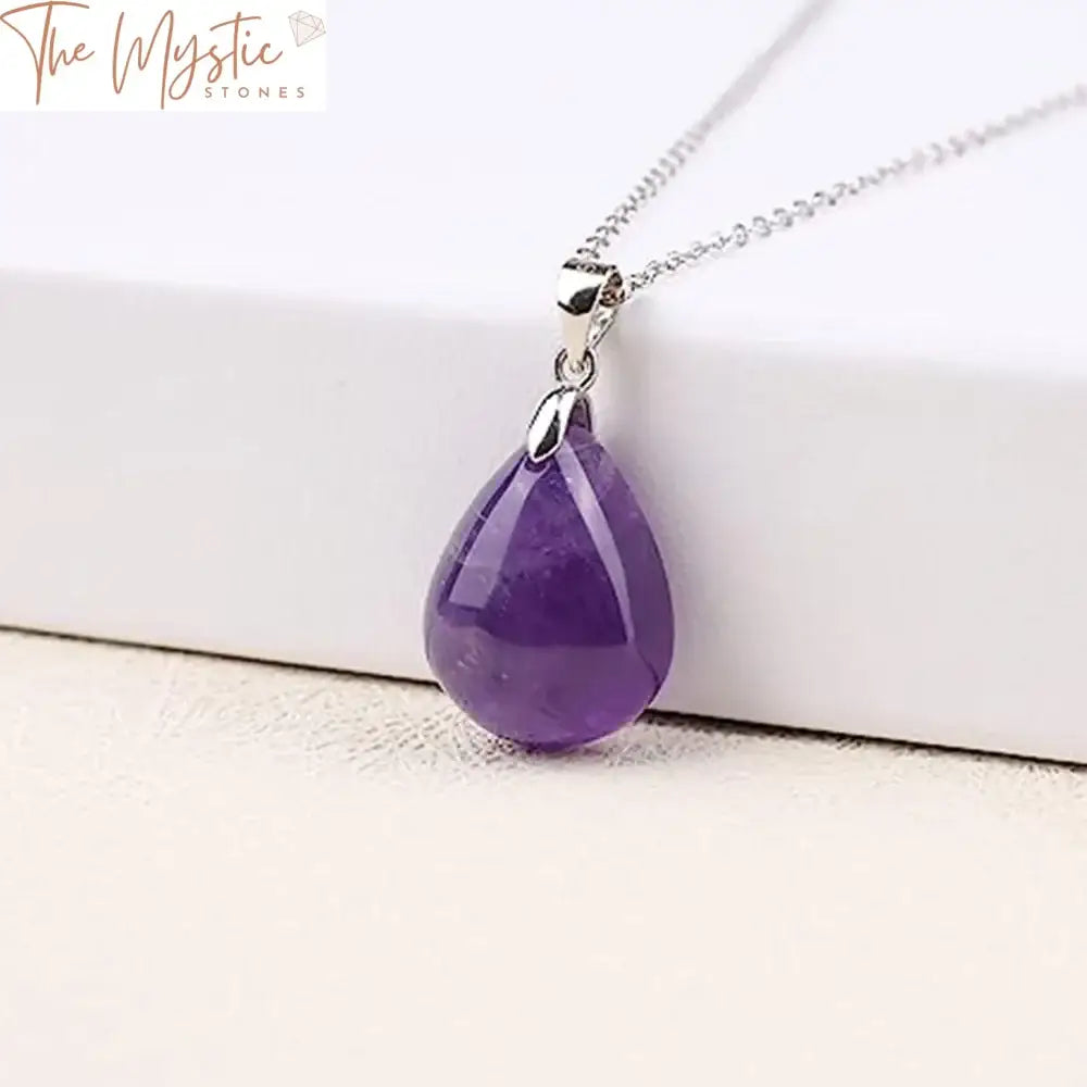 Amethyst Water Drop Pendant