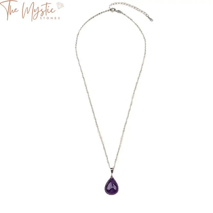 Amethyst Water Drop Pendant