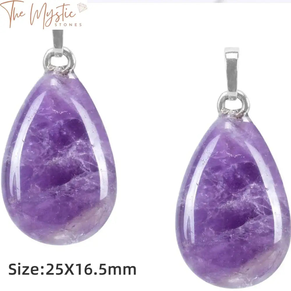 Amethyst Water Drop Pendant