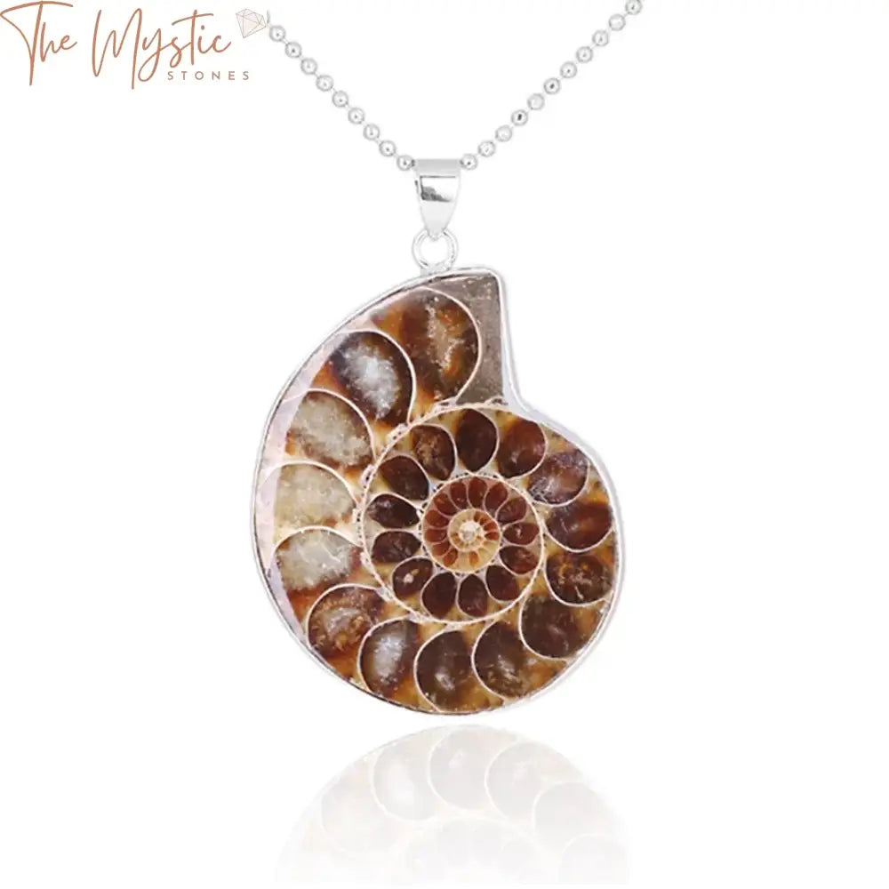 Ammonite Seashell Pendant Necklace