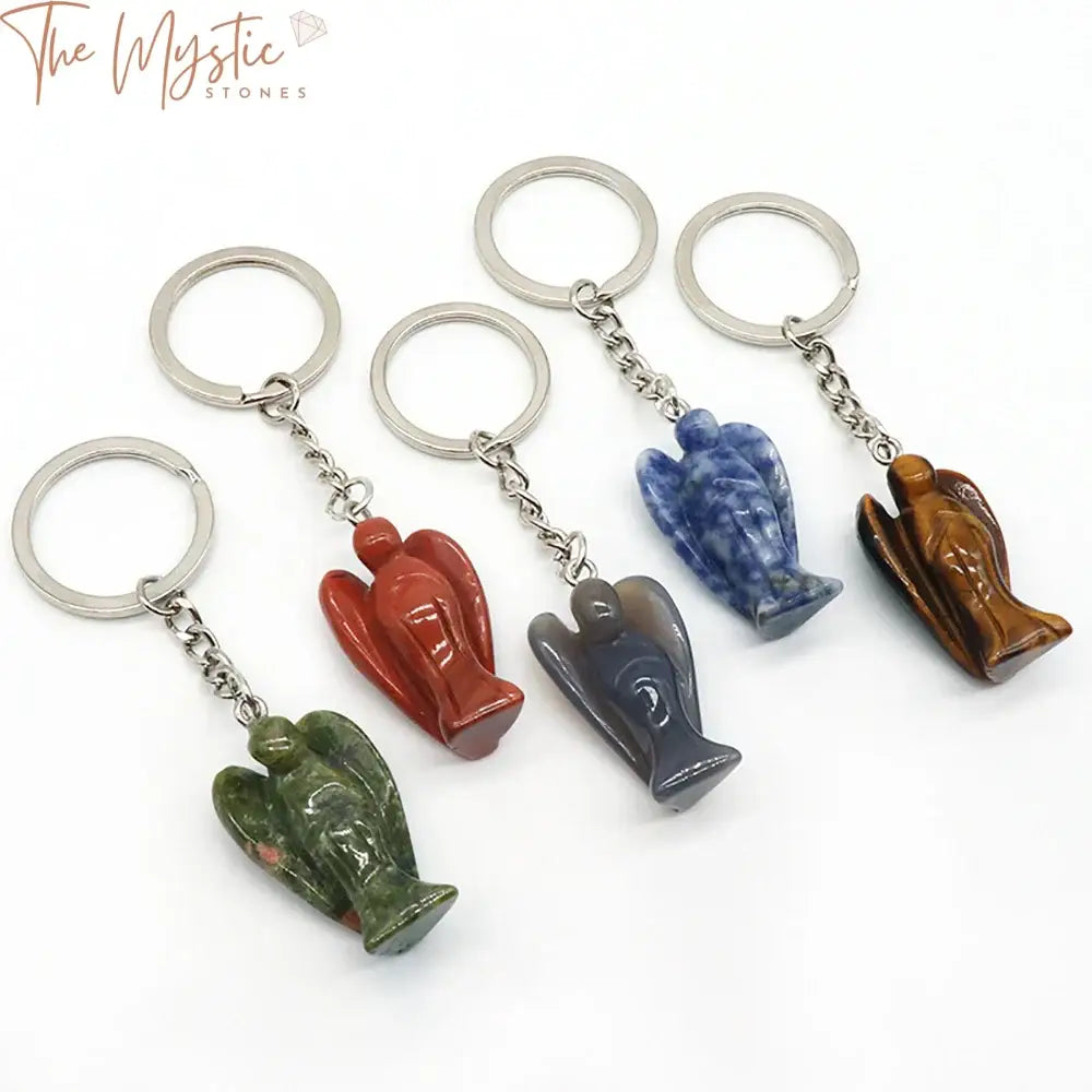 Angel Gemstone Keychain