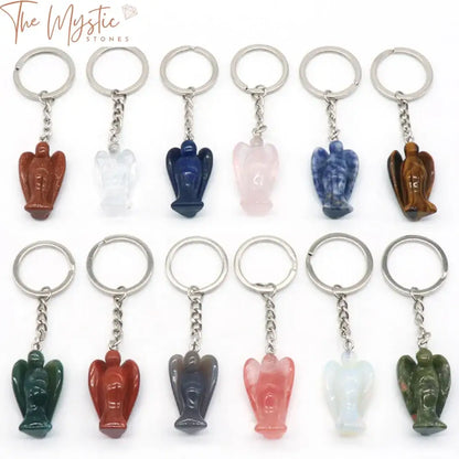 Angel Gemstone Keychain