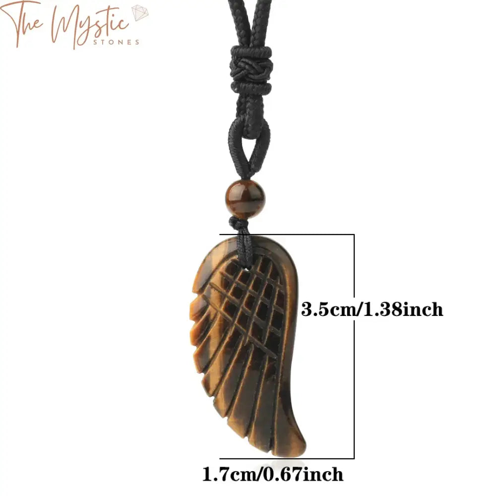 Angel Wing Gemstone Pendant Necklace