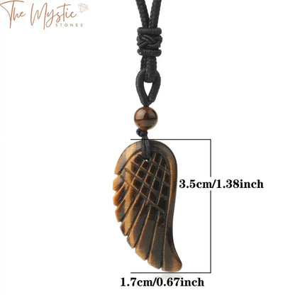 Angel Wing Gemstone Pendant Necklace