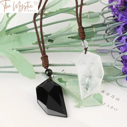 Angel Wings Reiki Quartz & Howlite Necklace