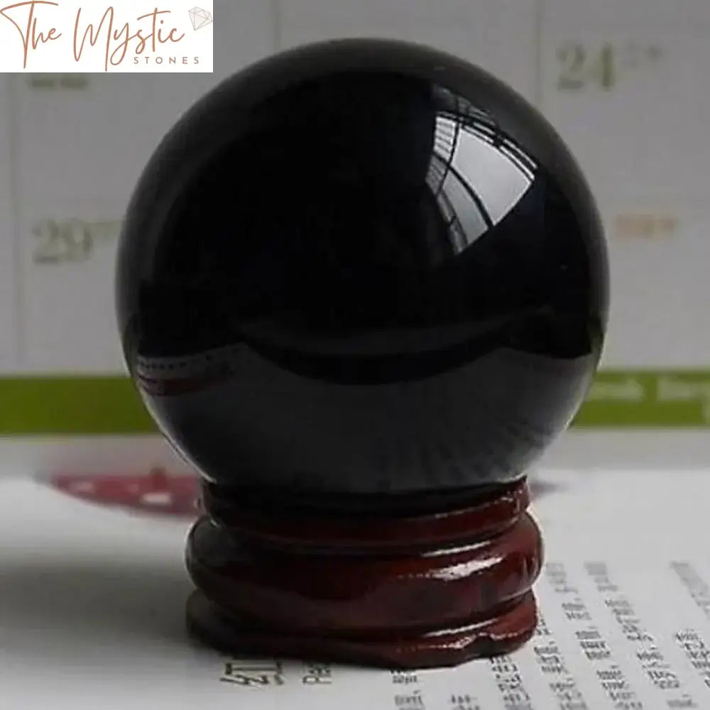 Asian Black Obsidian 40Mm Healing Sphere