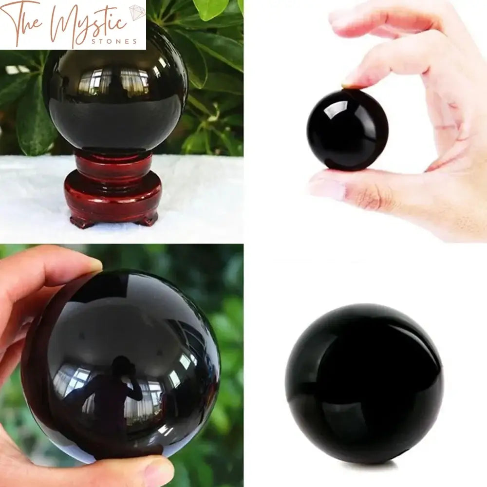 Asian Black Obsidian 40Mm Healing Sphere