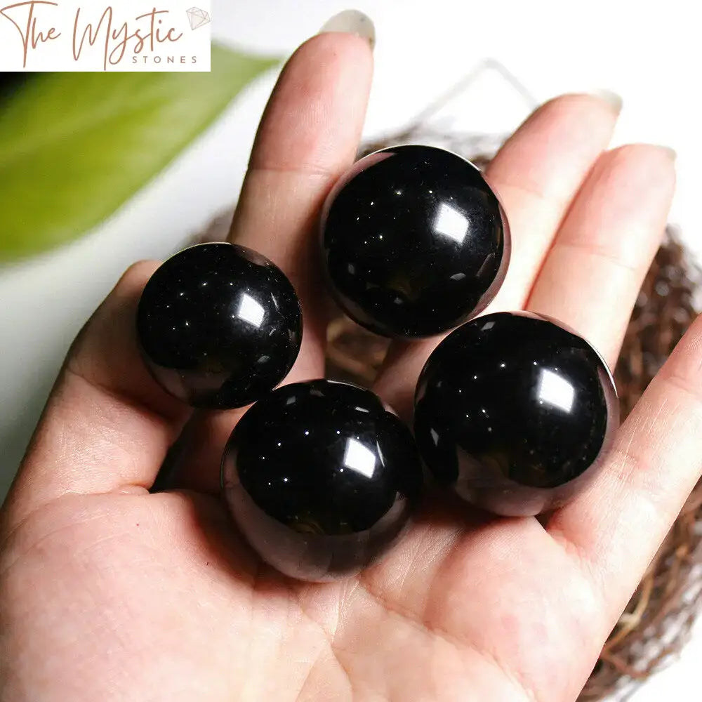 Asian Black Obsidian Crystal Sphere 20-60Mm