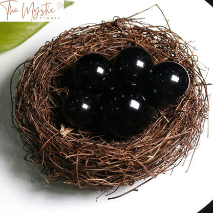 Asian Black Obsidian Crystal Sphere 20-60Mm