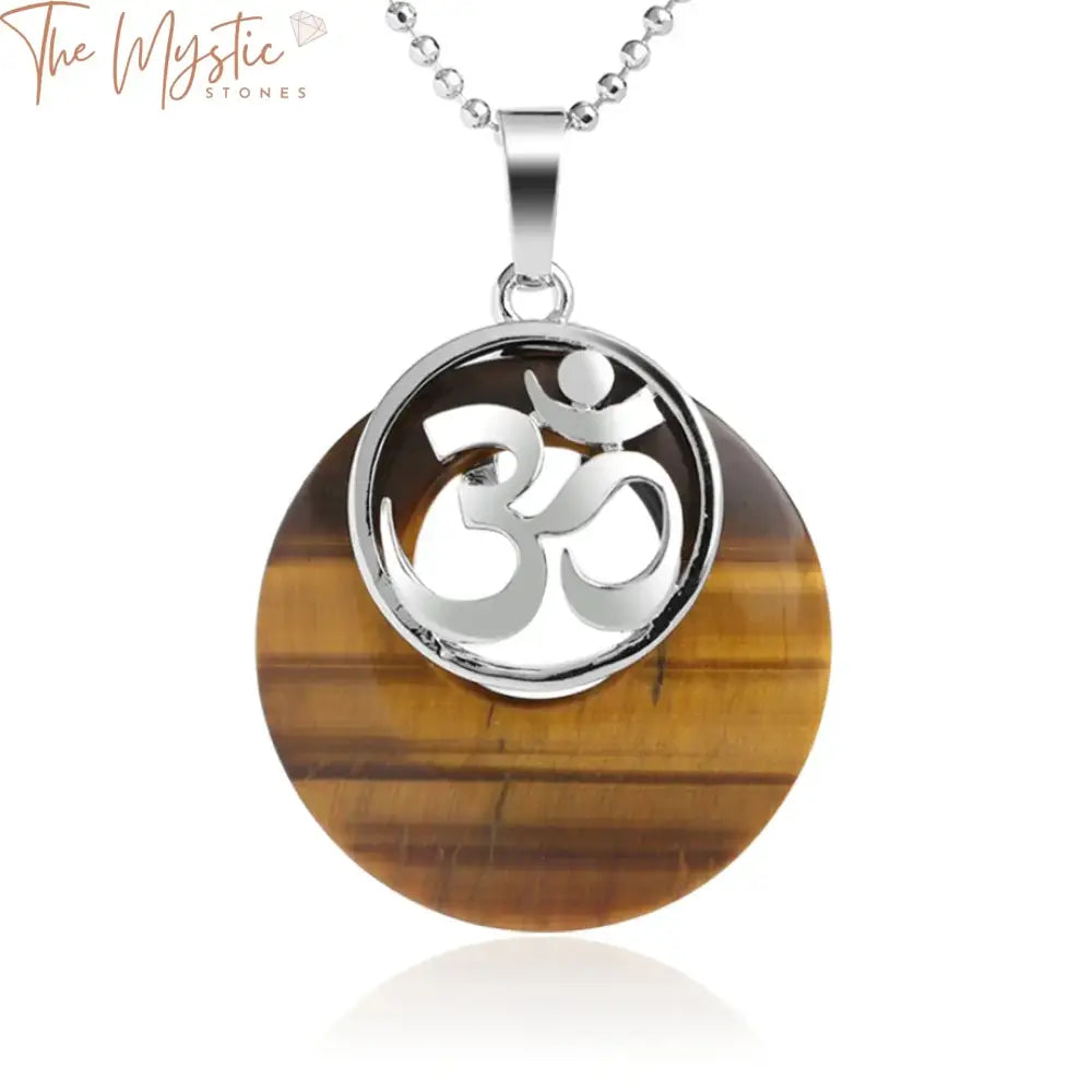 Aum Natural Stone Healing Pendant