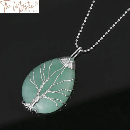 Aventurine Tree Of Life Pendant