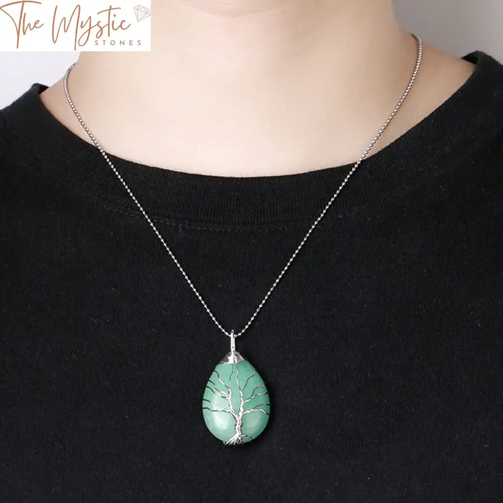 Aventurine Tree Of Life Pendant