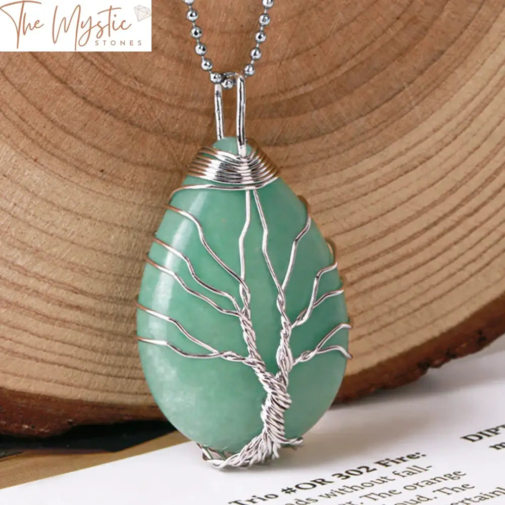 Aventurine Tree Of Life Pendant