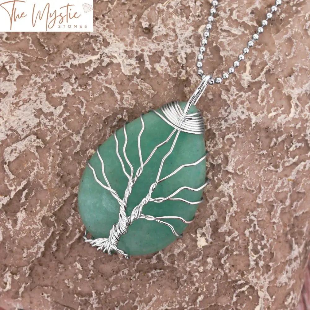 Aventurine Tree Of Life Pendant