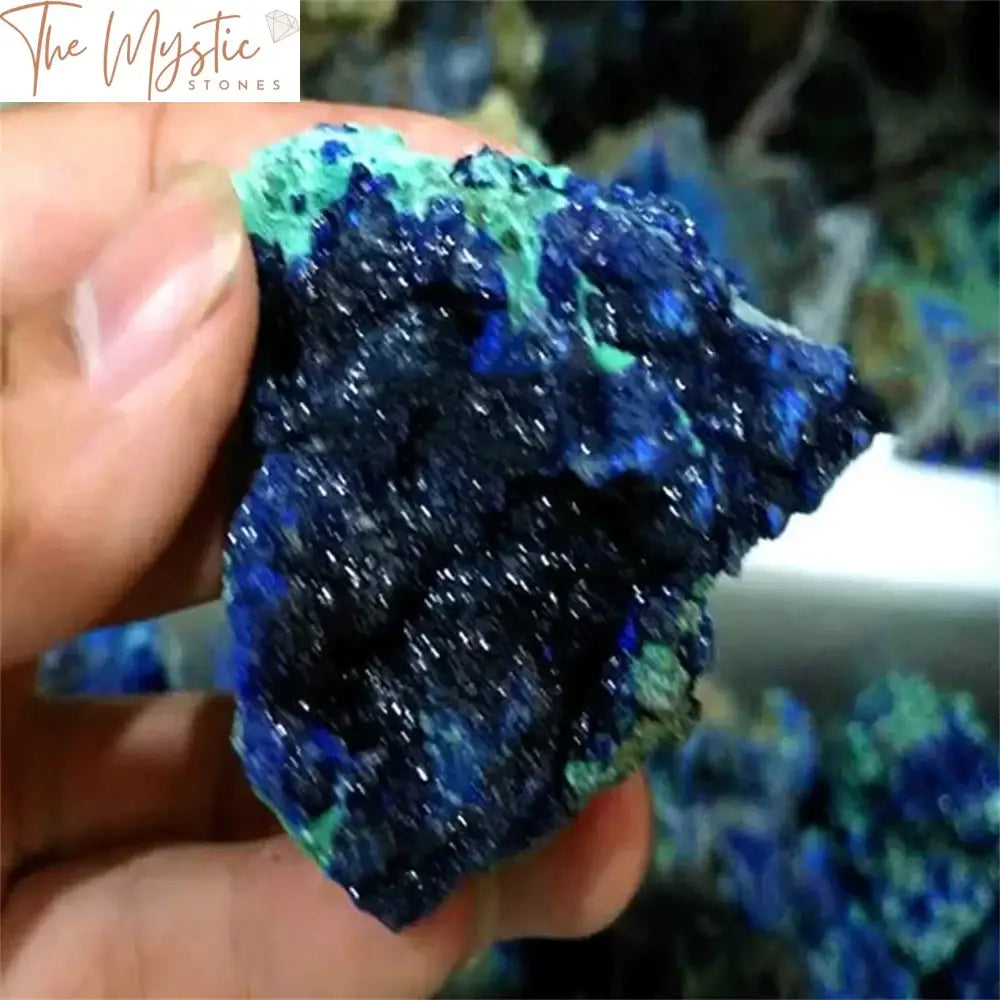 Azurite Malachite Geode Crystal Specimen